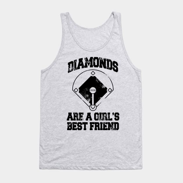 Diamonds Are A Girl's Best friend Tank Top by MarinasingerDesigns